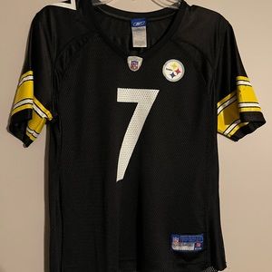 Reebok NFL Black Pittsburgh Steelers Ben Roethlisberger #7 Jersey Youth L